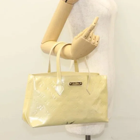 LOUIS VUITTON Monogram Vernis Wilshire PM Hand Bag Broncorail